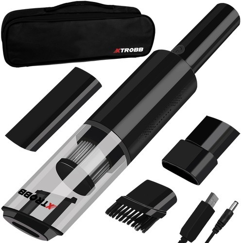 Aspirator auto fara fir, sistem filtrare HEPA, perie inclusa, intrare USB, 2200mAh, 120W, negru - imagine 11